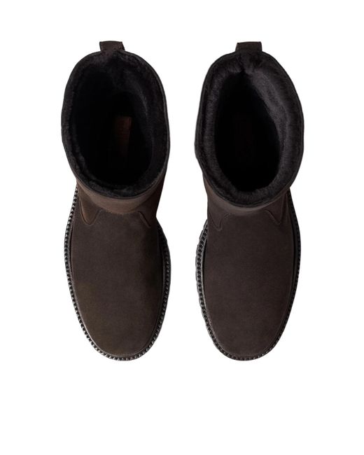 Scarosso Brown Paul Shearling-Lined Boots for men