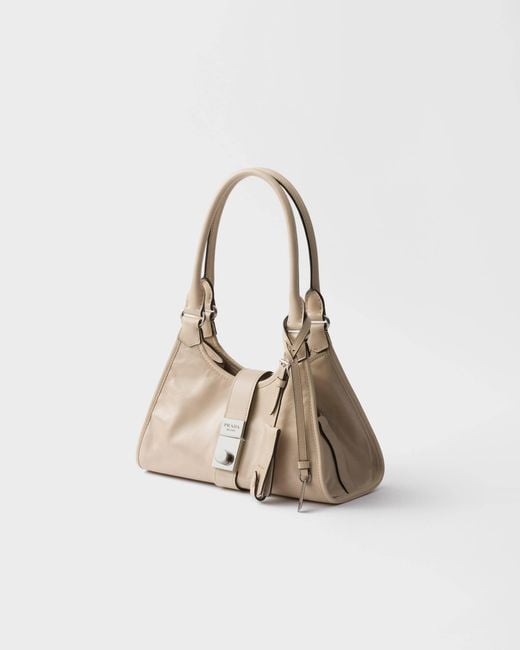 Prada Natural Small Leather Tote Bag