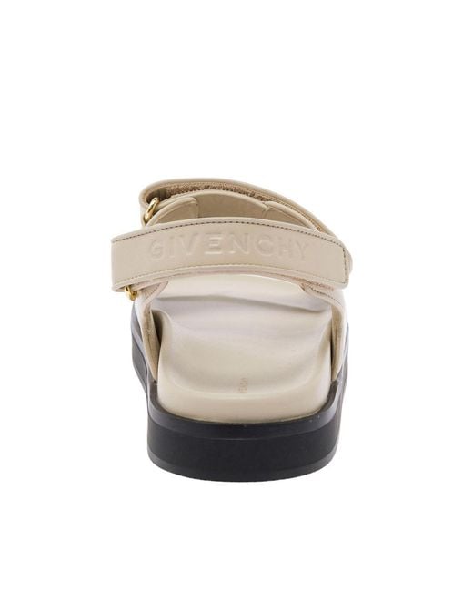 Givenchy Natural Logo Plaque Sandals