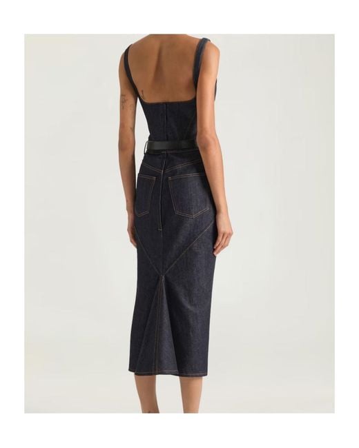 Givenchy Blue Raw Denim Kickback Dress