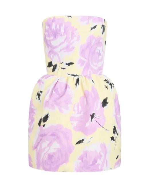 Patou Pink Mini Strapless Dress