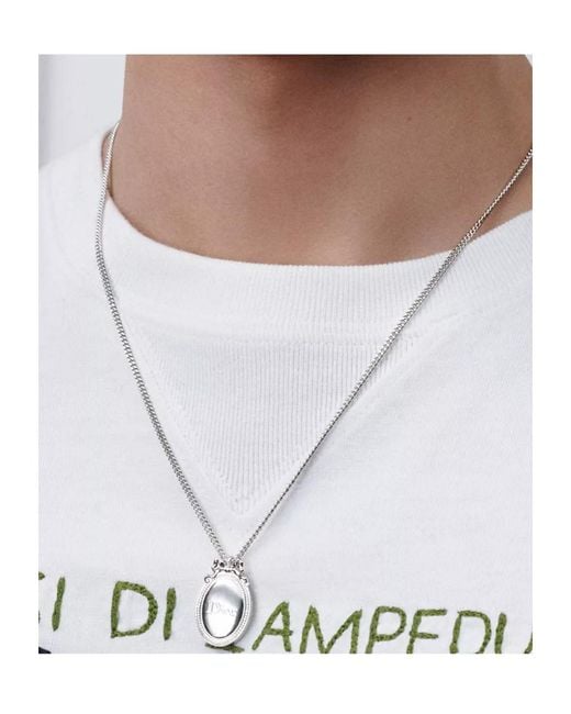 Dior Metallic Médaillon Pendant Necklace for men