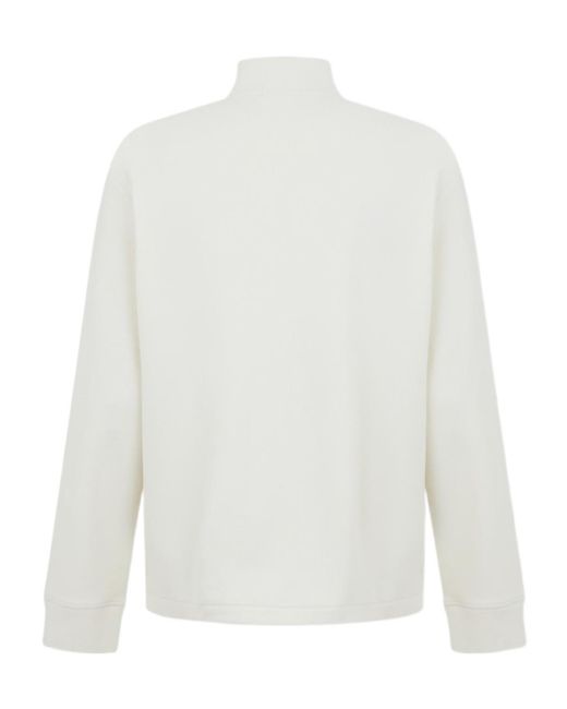 Polo Ralph Lauren White Logo Zip-Up Sweatshirt for men