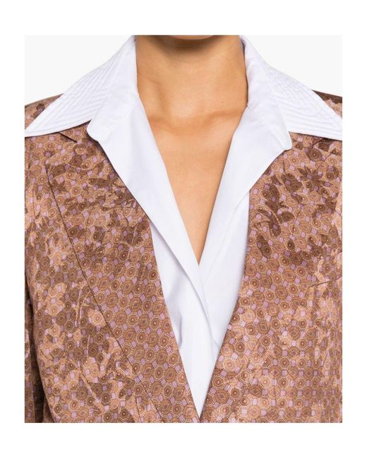 Dries Van Noten Pink Long-Sleeved Suit Jacket