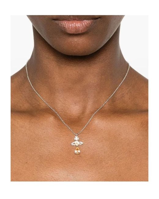 Vivienne Westwood White Ismene-Pendant Necklace