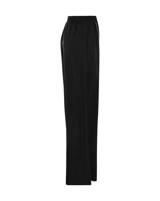 Fabiana Filippi Black Twill Wide-Leg Casual Pants