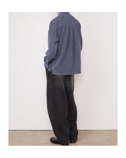 Officine Generale Blue Jordy Shirt for men