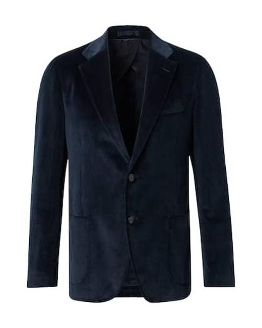 Lardini Blue Cotton Corduroy Blazer for men