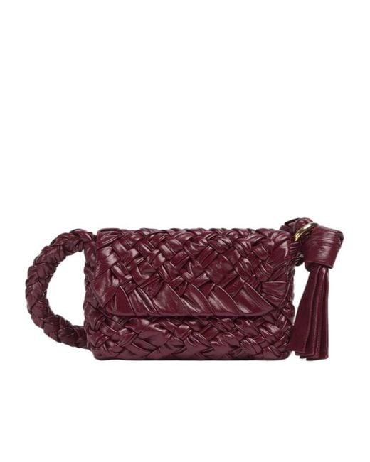 Bottega Veneta Purple Small Kalimero Città Shoulder Bag