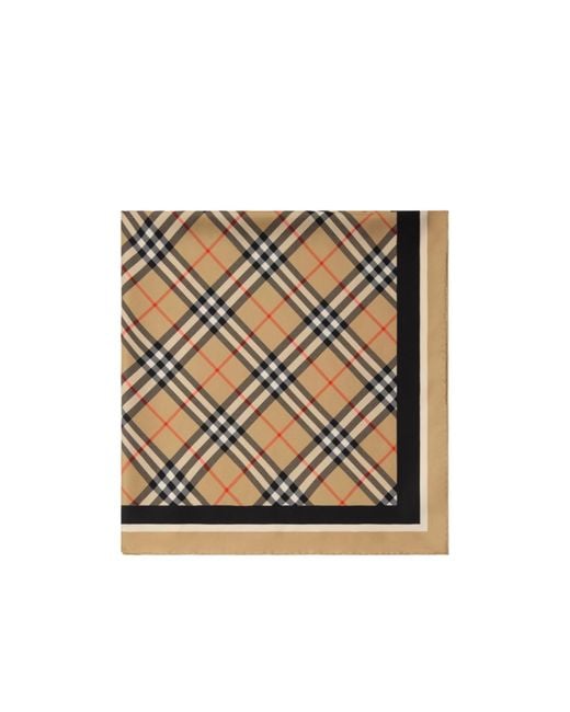 Burberry Natural Vintage Checked Finished-Edge Scarf