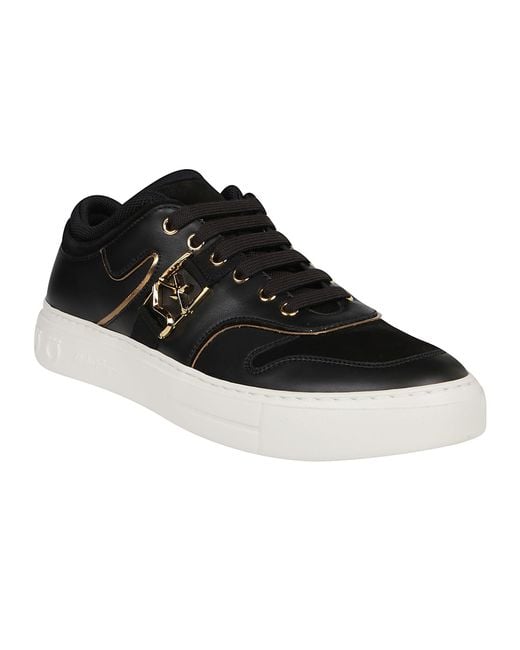 Ferragamo Black Logo Casual Sports Shoes for men