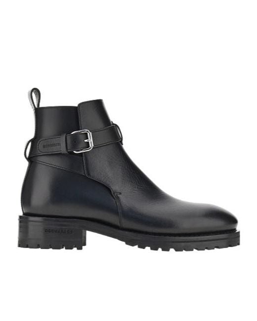 DSquared² Black Round-Toe Boots for men