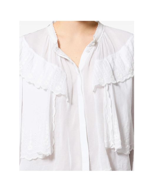 Isabel Marant White Isabel Marant Étoile Kelmon Ruffled Blouse