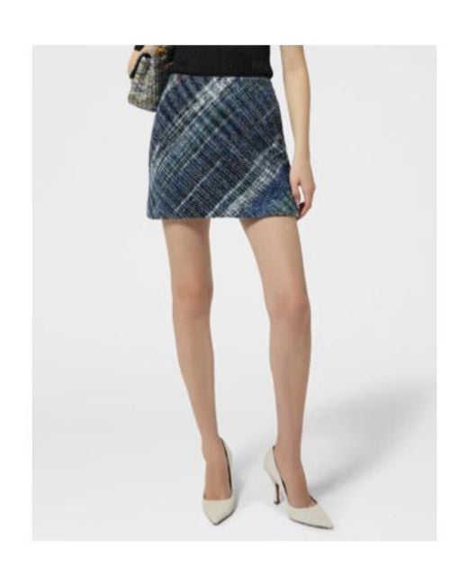 Missoni Blue Caperdoni Tweed Mini Skirt