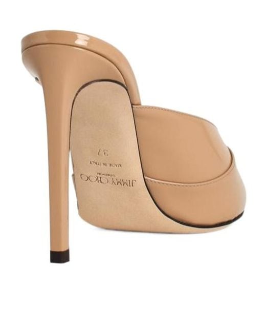 Jimmy Choo Natural Open-Toed High-Heeled Sandals