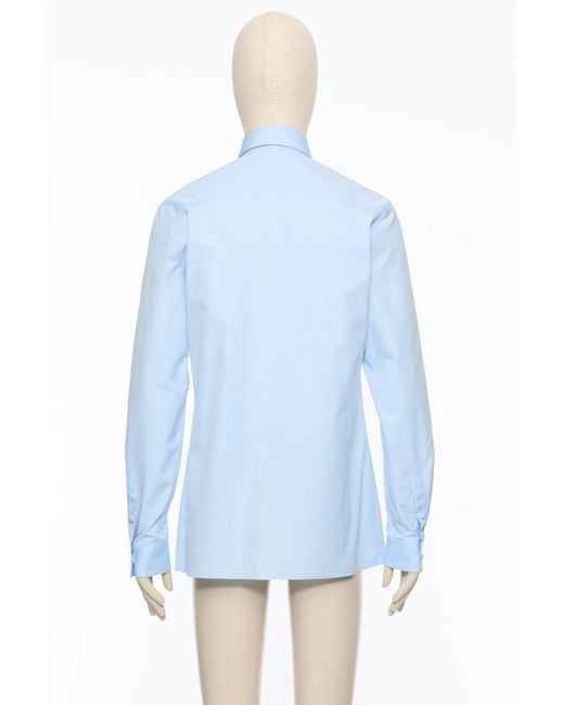 Valentino Blue Button-Up Long-Sleeved Shirt for men