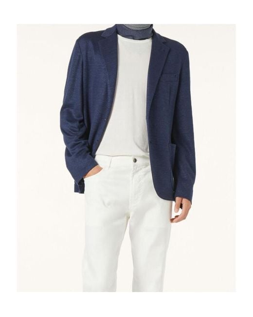 Loro Piana Blue Two-Button Patch-Pocket Jacket for men