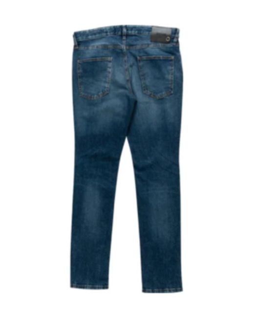 Just Cavalli Blue Logo Straight Jeans for men