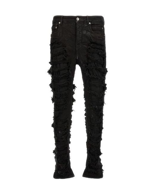 Rick Owens Black Luxor Detroit Low-Rise Skinny Jeans for men