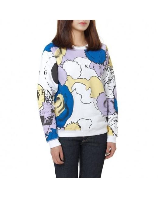 KENZO Blue Printed Sweater