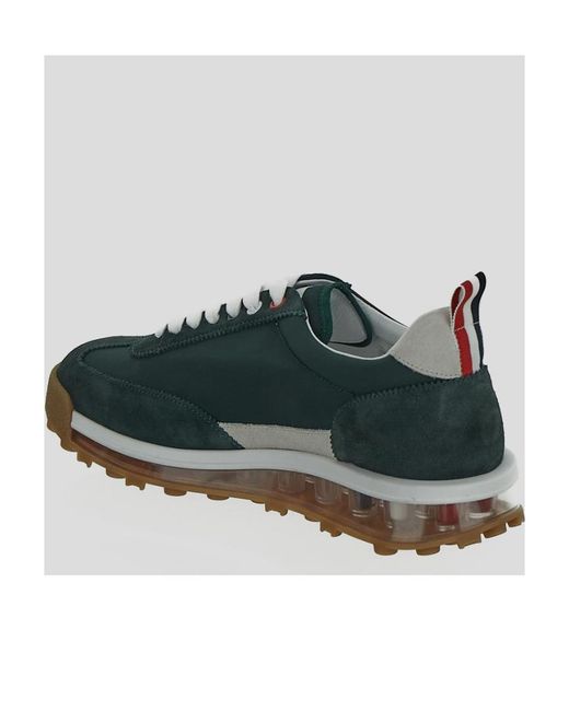 Thom Browne Green Translucent-Sole Lace-Up Sneakers for men