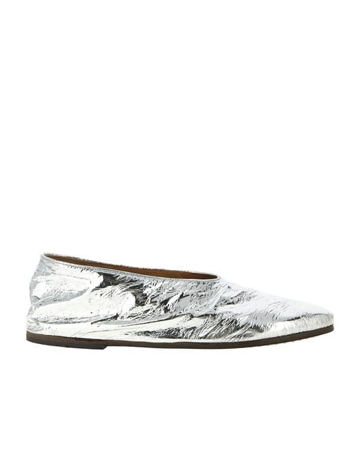 Marsèll White 'Coltellaccio' Ballet Flats