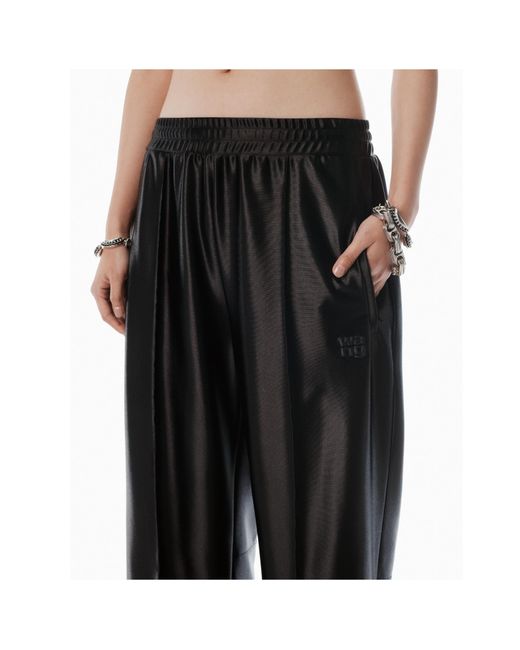 Alexander Wang Black Satin Faille Sweatpants