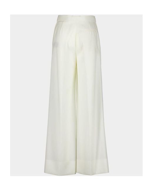 Stella McCartney White High-Rise Tuxedo Trousers for men