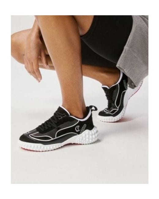 Christian Louboutin Black Mara Logo-Detail Sneakers