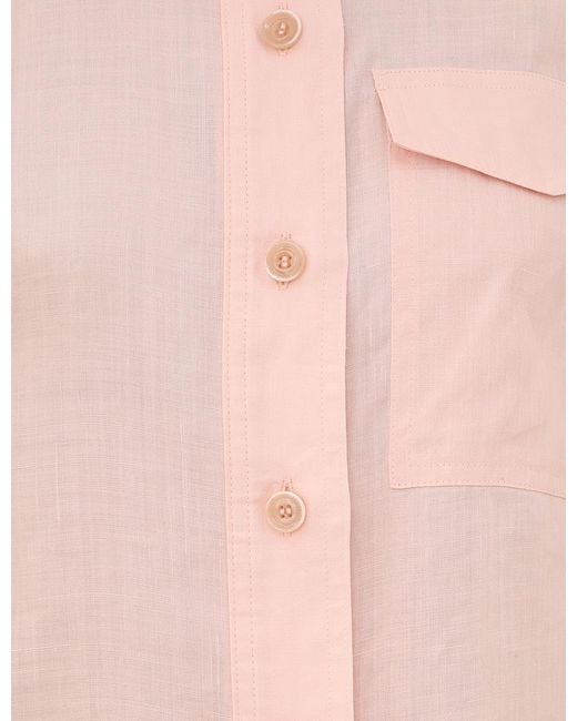 Zimmermann Pink Utility Button-Up Shirt