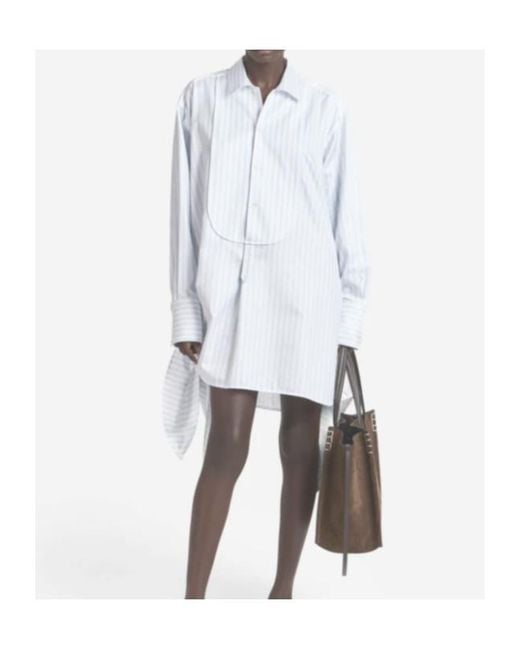 J.W. Anderson White Jw Anderson Side Knot Shirt Dress