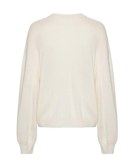 ROTATE BIRGER CHRISTENSEN White Long-Sleeved Sweater