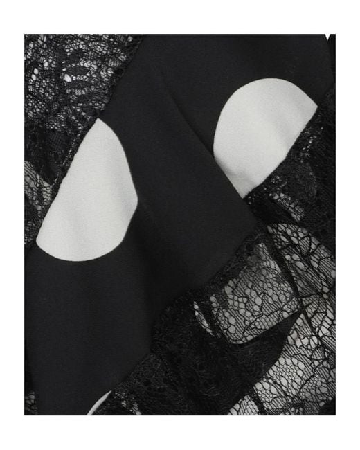 Junya Watanabe Black Polka Dot Printed Halterneck Dress