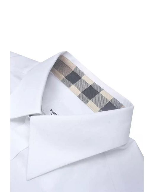 Burberry Blue Logo Pattern Shirt for men