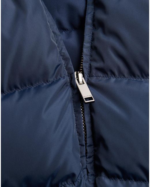 Valentino Blue Zip-Up Hooded Down Jacket for men