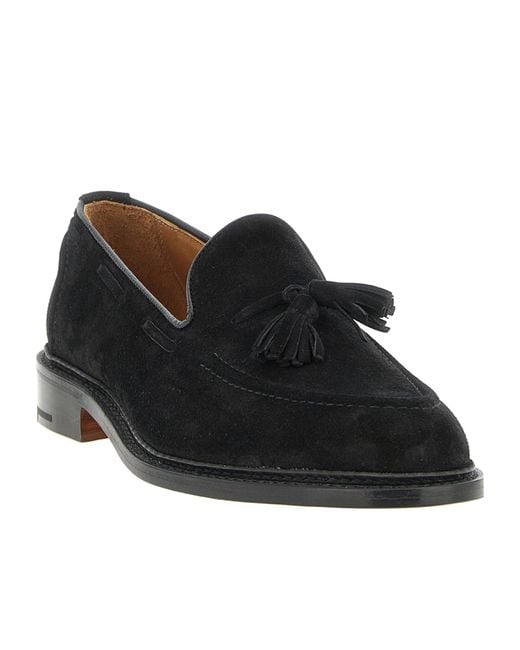 Tricker's Black Round-Toe Loafers for men