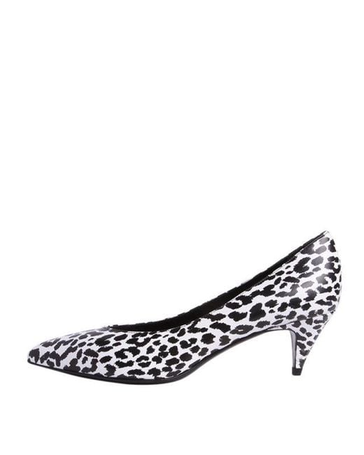 Saint Laurent White Leopard High Heels