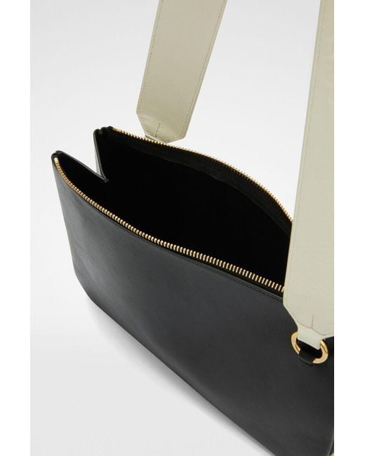 Jil Sander White Link Lg Small Crossbody Bag