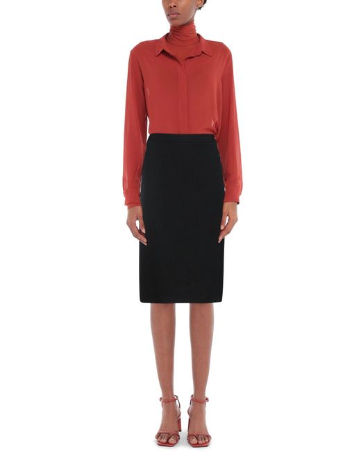 Burberry Black Solid Color Bodycon Skirt