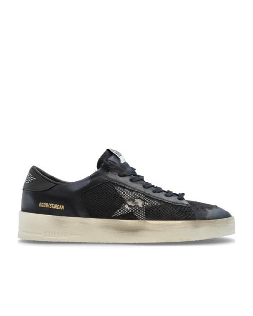 Golden Goose Deluxe Brand Black Stardan Lace-Up Sneakers for men
