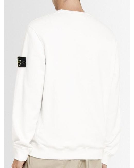 Stone Island Black Brushed Cotton Sweatshirt for men