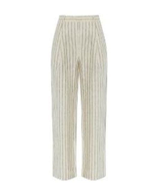 Posse White Mackenzie Pinstriped Pants