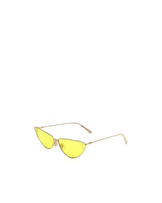Dior Yellow Triangle Frame Sunglasses