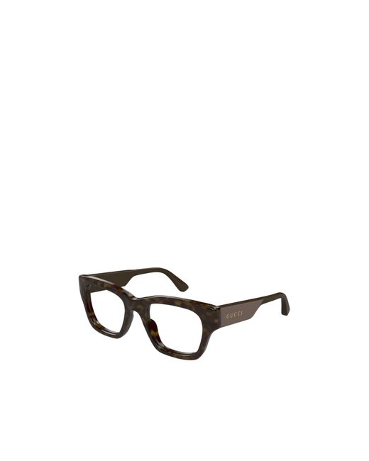 Gucci White Eyewear Square Frame Glasses for men