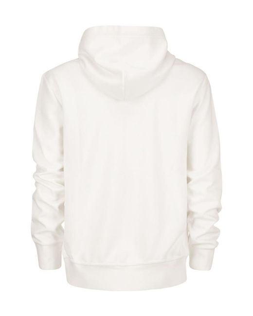 Polo Ralph Lauren White Pony Embroidered Zipped Hoodie for men