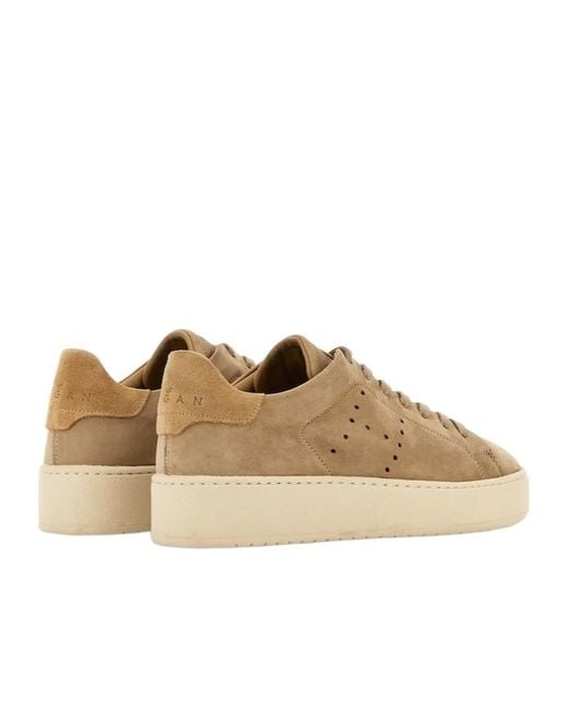 Hogan Brown H672 Logo Perforated Sneakers