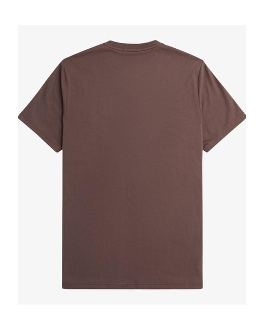Fred Perry Brown Logo T-Shirt for men