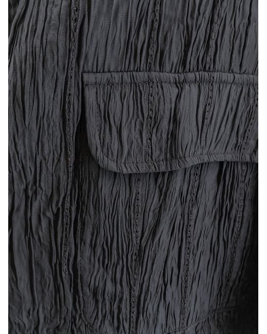 Alysi Gray Textured Single-Breasted Blazer