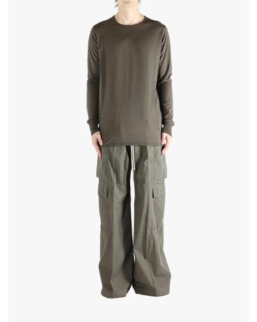 Rick Owens Gray Level Long Sleeve T-Shirt for men
