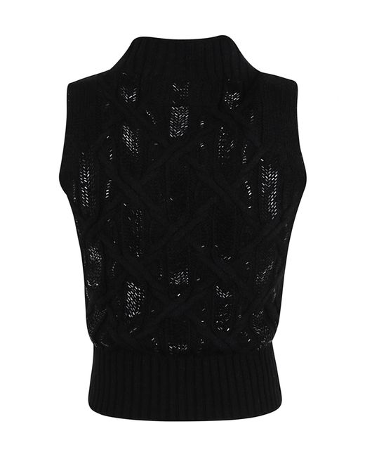 Ermanno Scervino Black Knitted Top